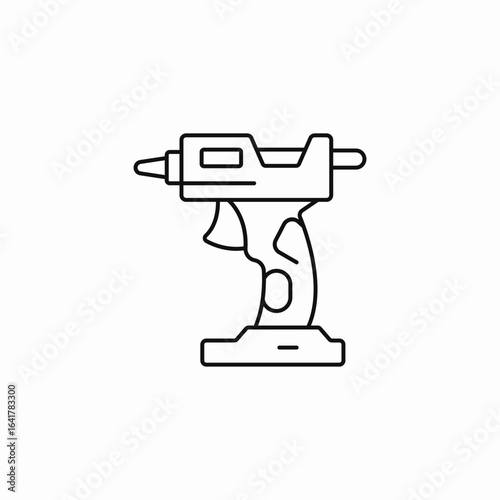 electric glue gun icon sign vector
