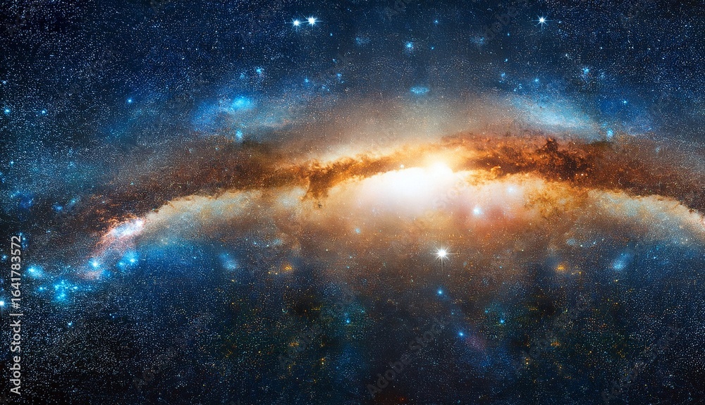 Fototapeta premium Earth and Milky Way Galaxy A Cosmic Perspective