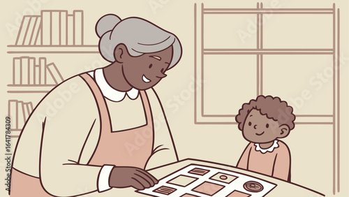 grandmother and grandson