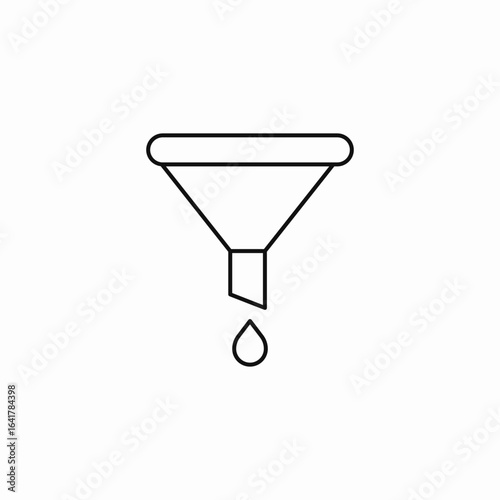 laboratory funnel dripping icon sign vector