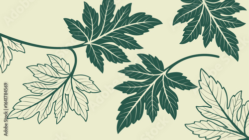seamless pattern with leaves