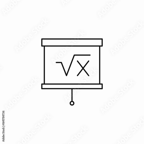 math science screen icon sign vector