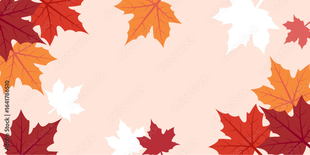 Autumn Maple Leaves Fall Background Design Autumn Maple Leaves Fall Background Design