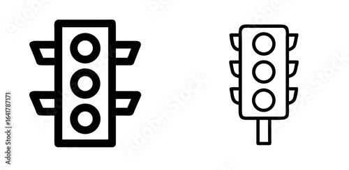 Traffic Light Icon for Road Safety and Transportation Design