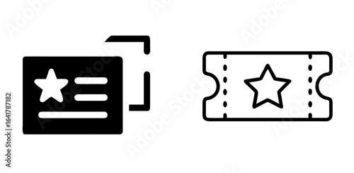 Ticket Icon for Events, Admission, and Booking Design