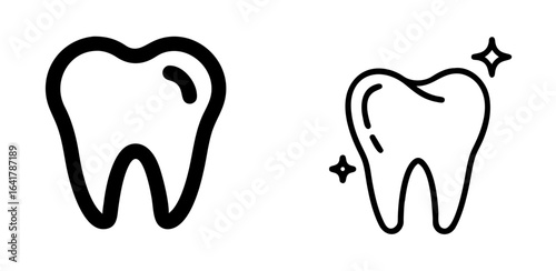 Tooth Icon for Dental Care and Oral Health Design