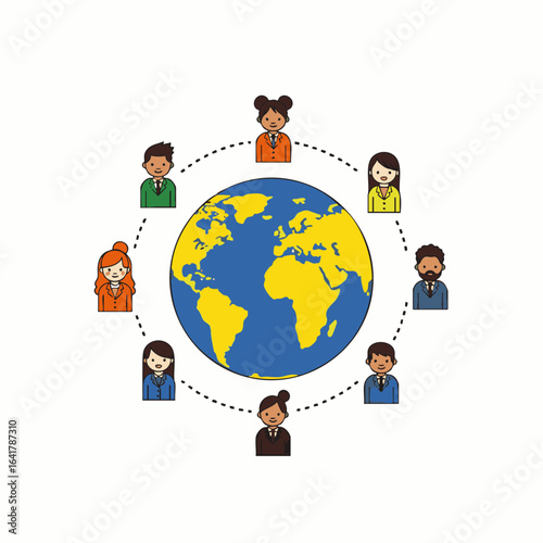 Diverse professionals worldwide foster strong virtual connections, promoting seamless remote collaboration and inclusive team engagement across different time zones and cultures.