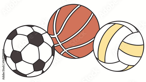 set of soccer balls