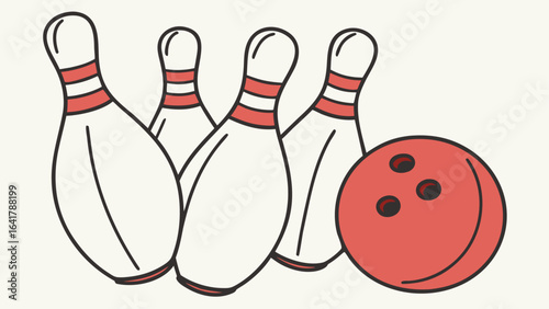 bowling ball and pins