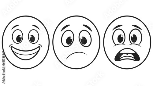 set of funny faces