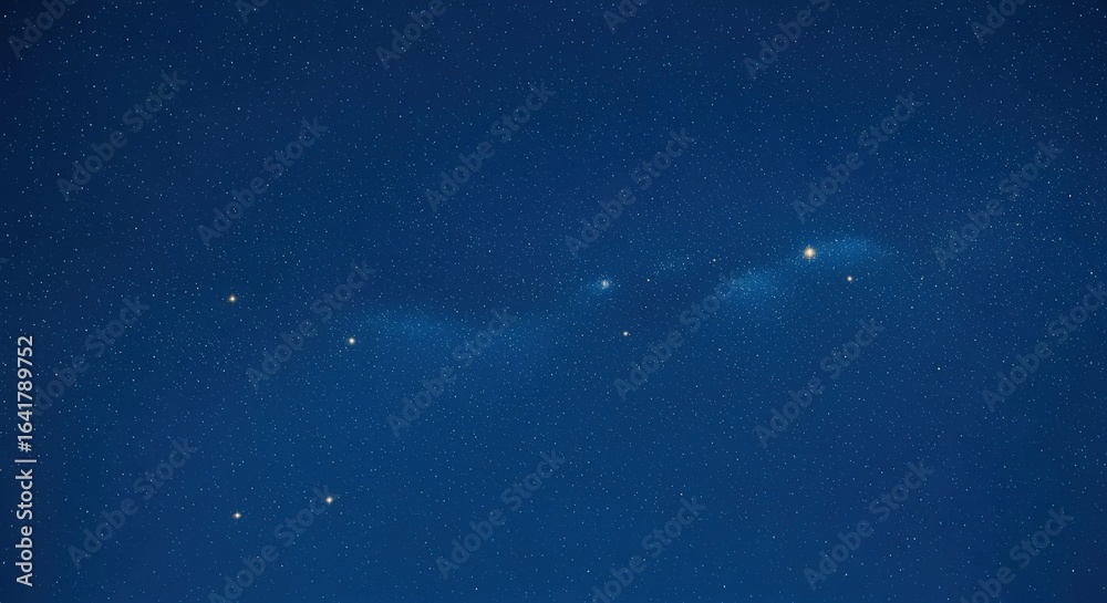 Fototapeta premium Serene Night Sky Featuring a Starry Constellation and Celestial Beauty, Ideal for Space and Astronomy Concepts