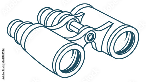 binoculars isolated on white