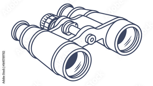 binoculars isolated on white