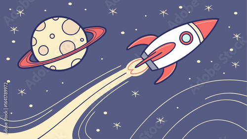 rocket in space