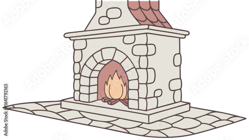 illustration of a burning stove