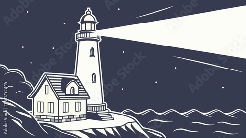 lighthouse in the snow