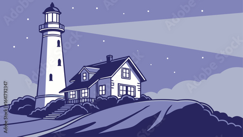 lighthouse in the snow