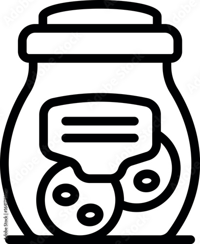 Cookies stored in a glass jar, ensuring their deliciousness and preventing them from going stale