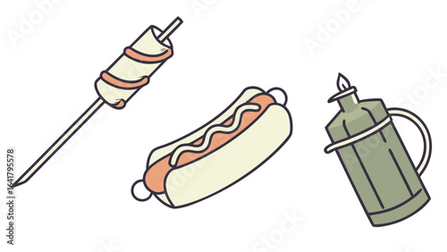 hot dog and ketchup