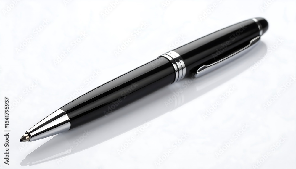 Sleek black ballpoint pen Sleek black ballpoint pen