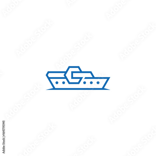 Ship repair logo design.