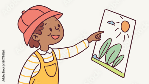 girl drawing a picture