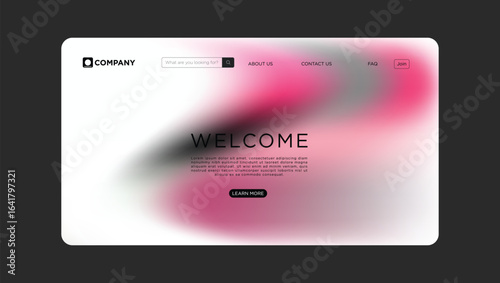 Modern website template for startups with vibrant gradient background and clean navigation