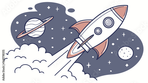 rocket in space