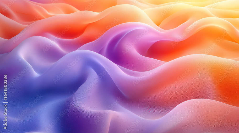 Fototapeta premium Abstract vibrant colors flowing in soft waves