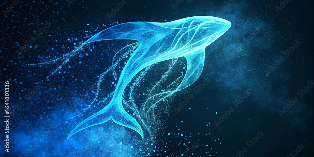 Fototapeta premium Brain on circuit board with blue light abstract background. 3d render