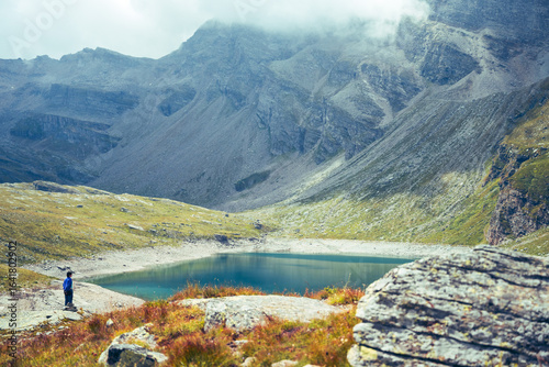 Fototapeta Naklejka Na Ścianę i Meble -  mountain landscape with lake and mountains