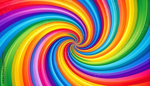 Vibrant swirling rainbow pattern
