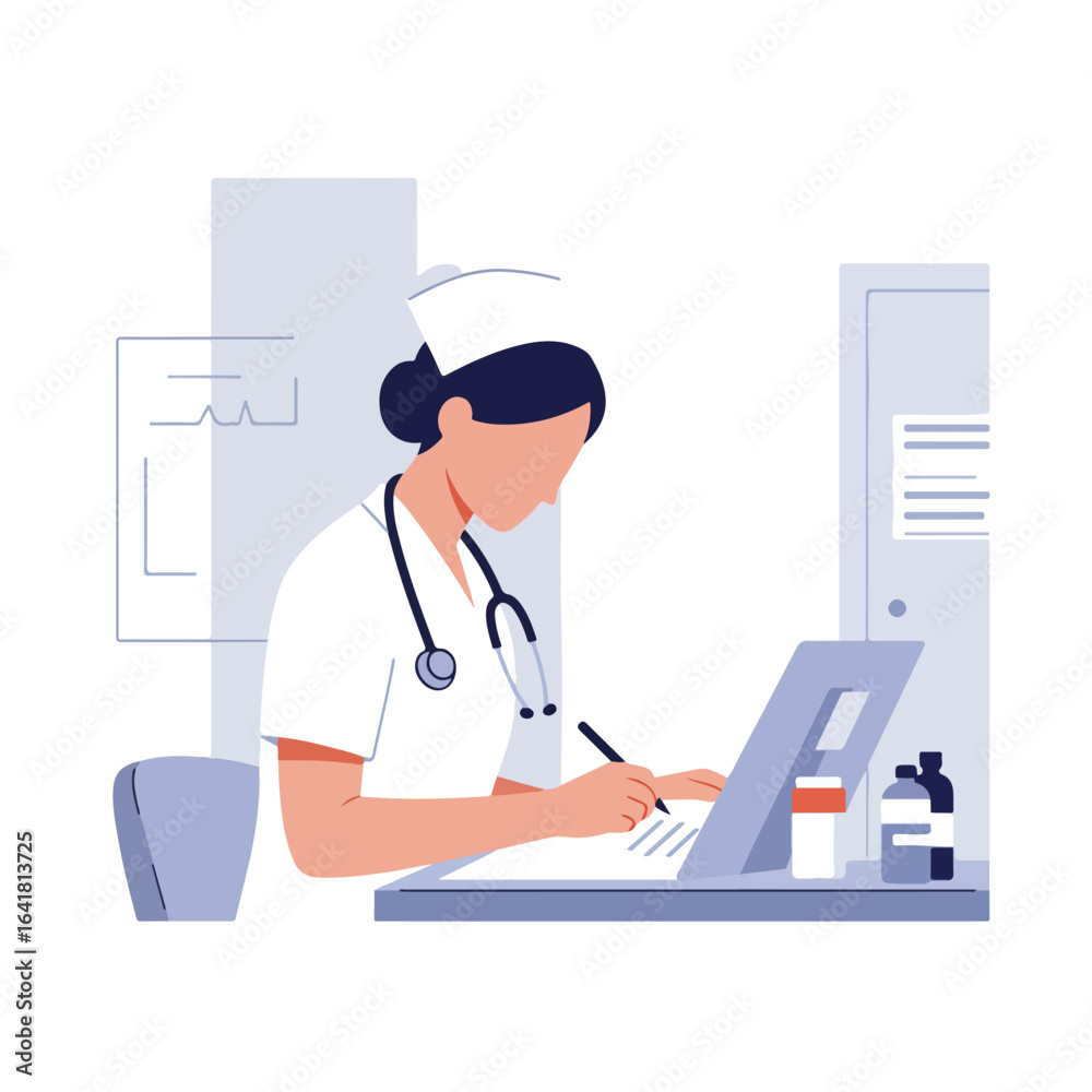 Fototapeta premium Persiapan Sempurna Perawat