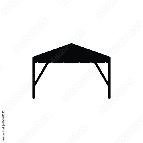 Black boat canopy silhouette shelter shade