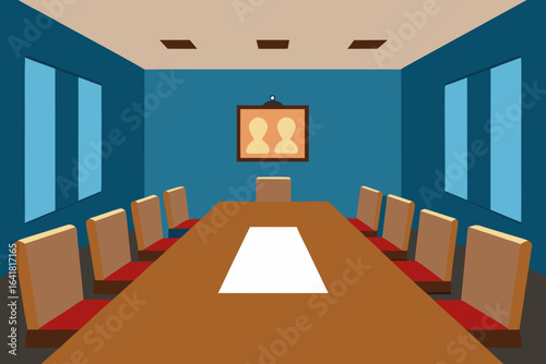boardroom with acoustic wood paneling