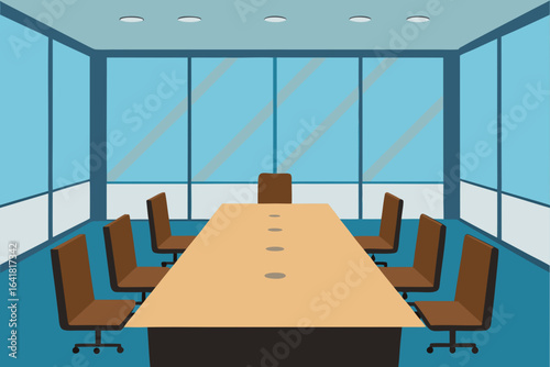 boardroom with seamless glass walls