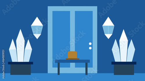 Office With Luxury Crystal Wall Sconces