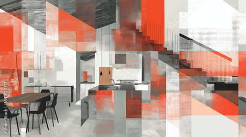 ilustração arquitectura  interior design