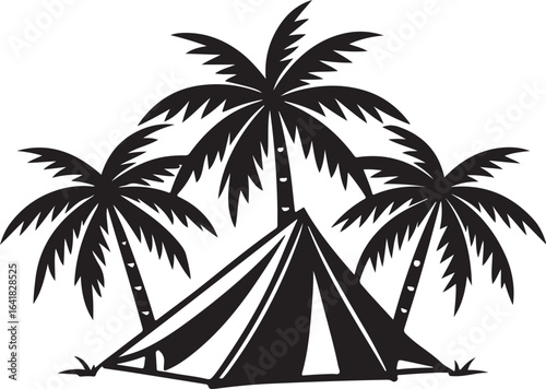 Summer camping vector t-shirt design
