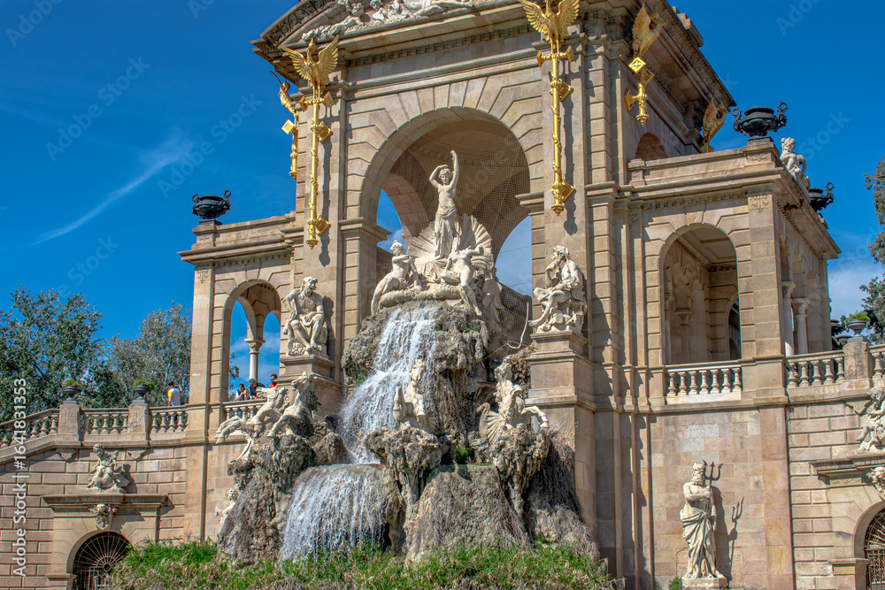 Obraz premium Cascada Monumental, Parc de la Ciutadella, Barcelona, Spain