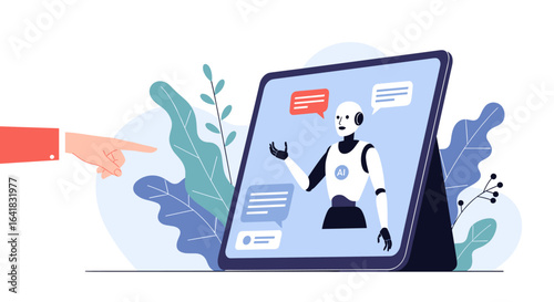 Interactive ai chatbot technology for business communication and customer service support