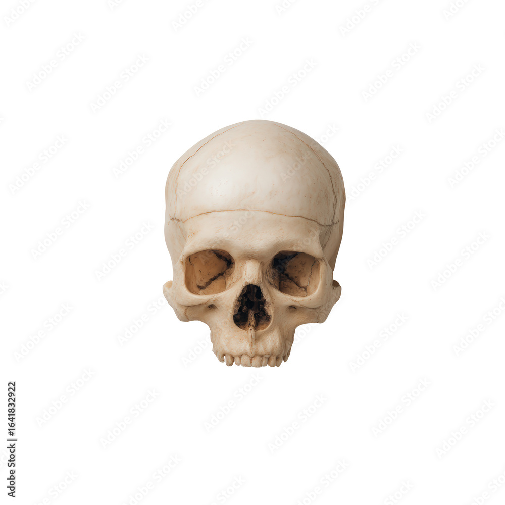 Fototapeta premium Human skull isolated on transparent background