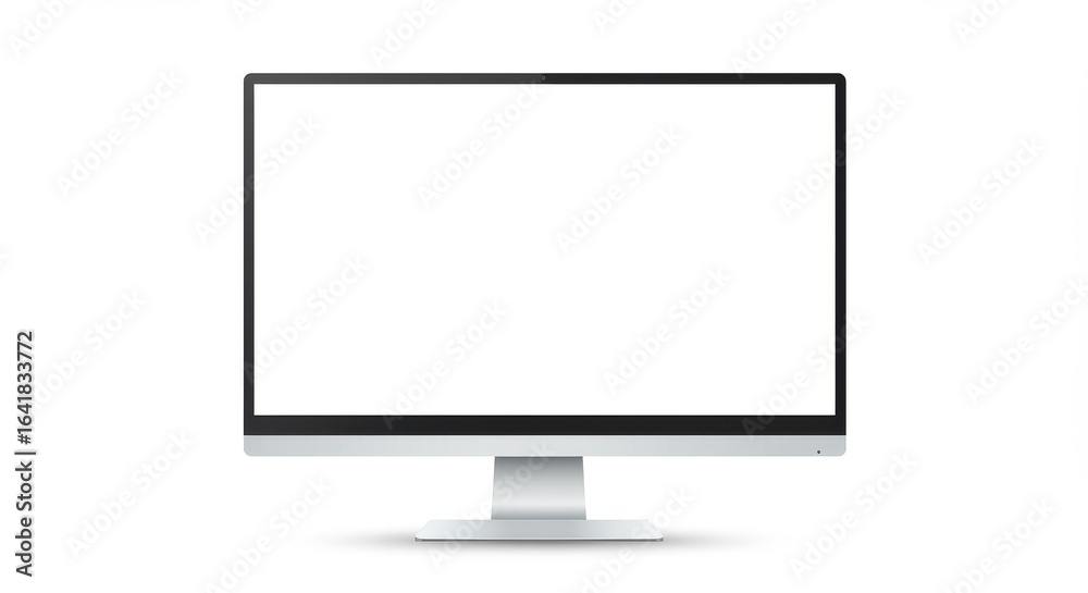 esktop pc vector mockup. monitor display with blank screen isolated on background. for you design esktop pc vector mockup. monitor display with blank screen isolated on background. for you design