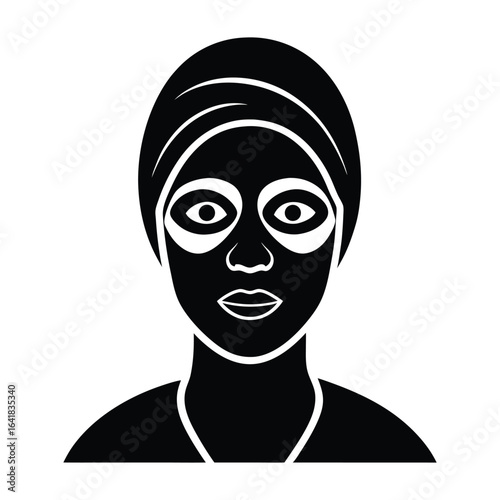 a person wearing a facial mask.
