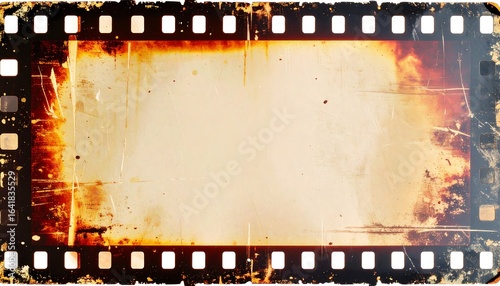 Vintage film strip with distressed texture