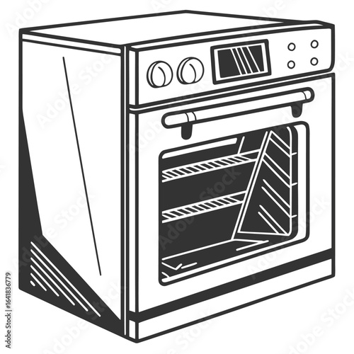 vector illustration of a gas stove