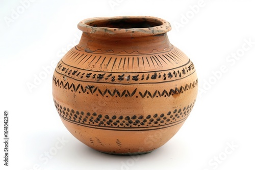 Indus Valley civilization pottery isolated on clear white background