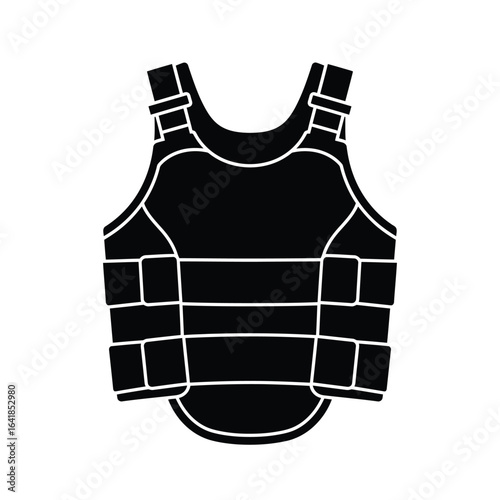 Black martial arts chest protector icon guard