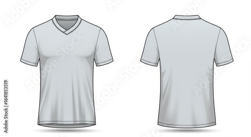 football jersey top shirt team sports flat technical drawing illustration short sleeve blank streetwear mock-up template for design