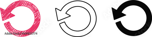 Refresh icon vector set reload symbol update arrow illustration
